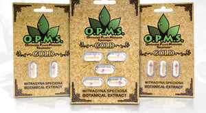 O.P.M.S. Gold Kratom Capsules (Buy 4 get one FREE)